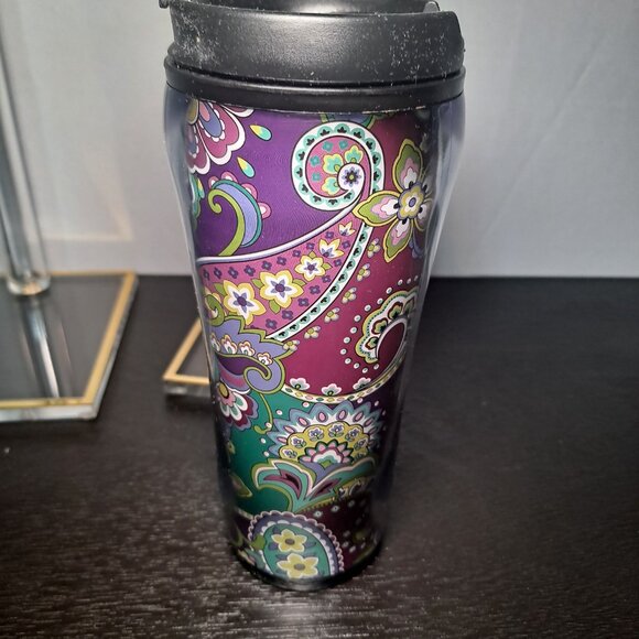 vera bradley sophie rhythm & blues purse and Purple Paisley travel mug - Picture 7 of 8